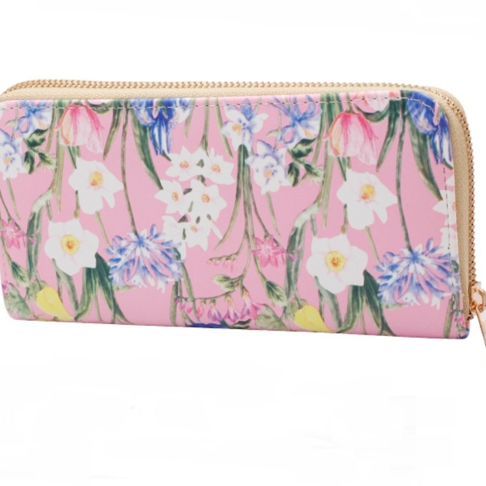 FLORAL SINGLE ZIP WALLET